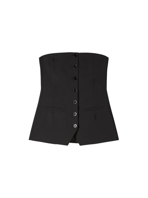 Elegant button-up top bustier 8C0840A6F5 PATRIZIA PEPE | 8C0840A6F5K103