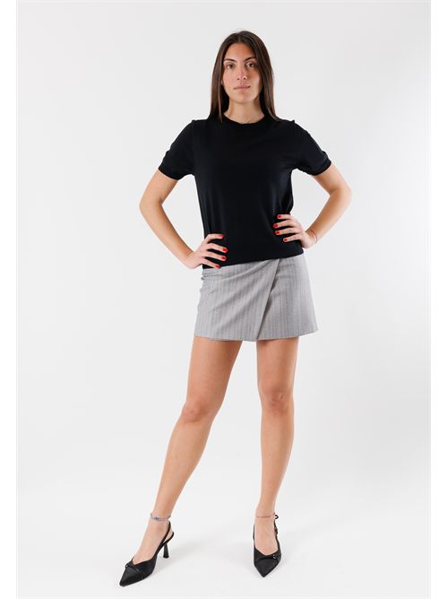 Maglia essenziale con dettaglio fly sul retro 8K0409K027 PATRIZIA PEPE | 8K0409K027K103