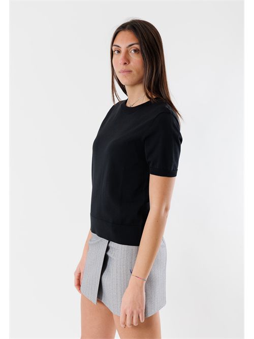 Maglia essenziale con dettaglio fly sul retro 8K0409K027 PATRIZIA PEPE | 8K0409K027K103