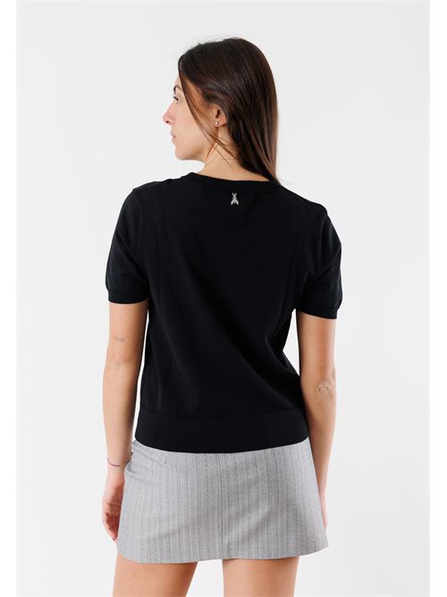 Maglia essenziale con dettaglio fly sul retro 8K0409K027 PATRIZIA PEPE | 8K0409K027K103