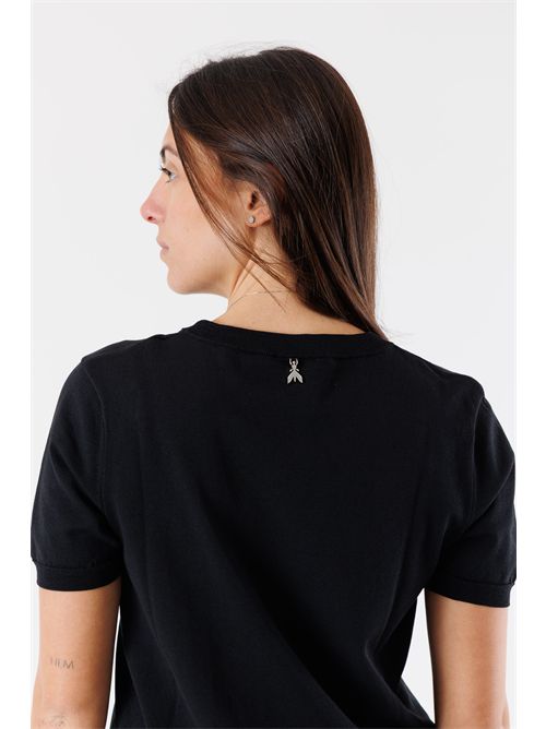 Maglia essenziale con dettaglio fly sul retro 8K0409K027 PATRIZIA PEPE | 8K0409K027K103