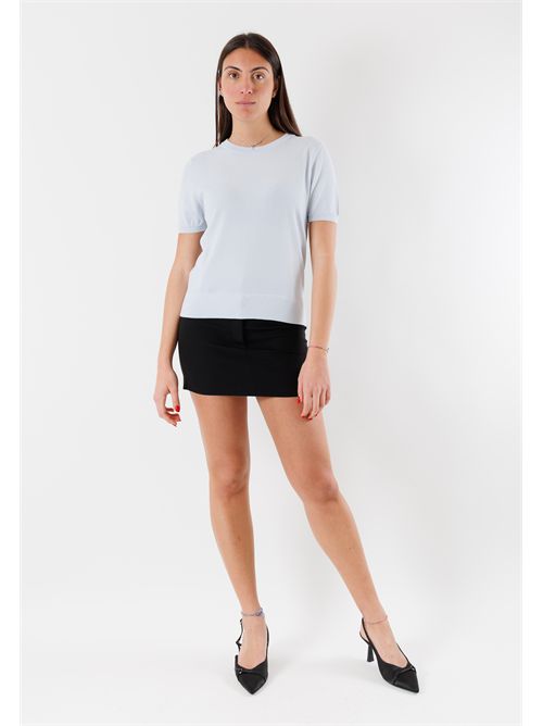 Maglia essenziale con dettaglio fly sul retro 8K0409K027 PATRIZIA PEPE | 8K0409K027S747