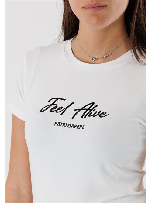T-shirt Feel Alive con logo 8M1807J051 PATRIZIA PEPE | 8M1807J051W146