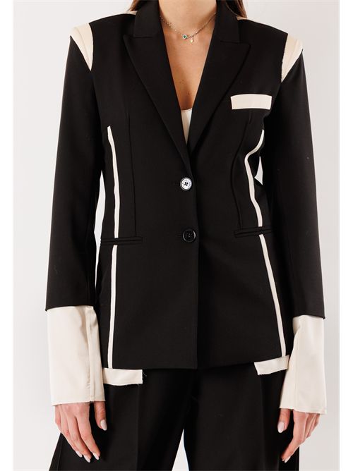 Two-tone stretch jacket 8S0571A498 PATRIZIA PEPE | 8S0571A498FG53