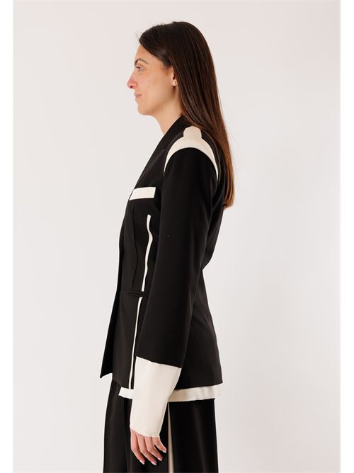 Two-tone stretch jacket 8S0571A498 PATRIZIA PEPE | 8S0571A498FG53