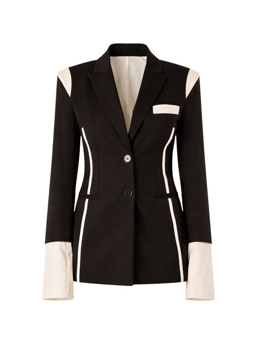 Two-tone stretch jacket 8S0571A498 PATRIZIA PEPE | 8S0571A498FG53