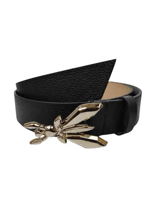 Hammered leather belt with fly buckle CW0471L001 PATRIZIA PEPE | CW0471L001K103