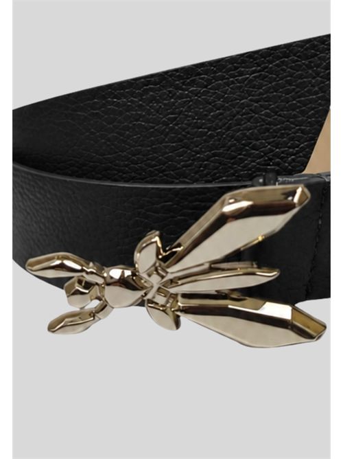 Hammered leather belt with fly buckle CW0471L001 PATRIZIA PEPE | CW0471L001K103