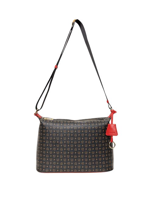 Pollini Heritage shoulder bag with all-over TE8400 logo POLLINI | TE8400PP02Q1100BNERO