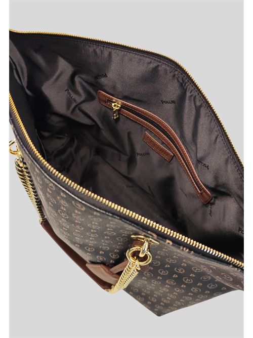  POLLINI | TE8408PP02Q1100DNERO- VIT MARRON
