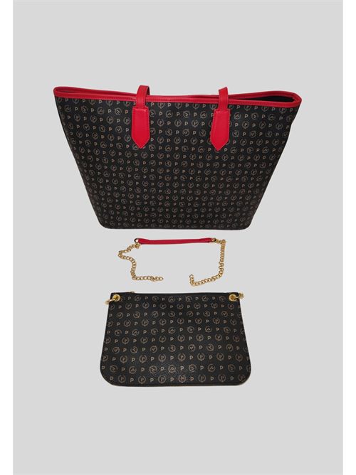 Elegant monogram shopper TE8427PP06Q1100B POLLINI | TE8427PP06Q1100BNERO