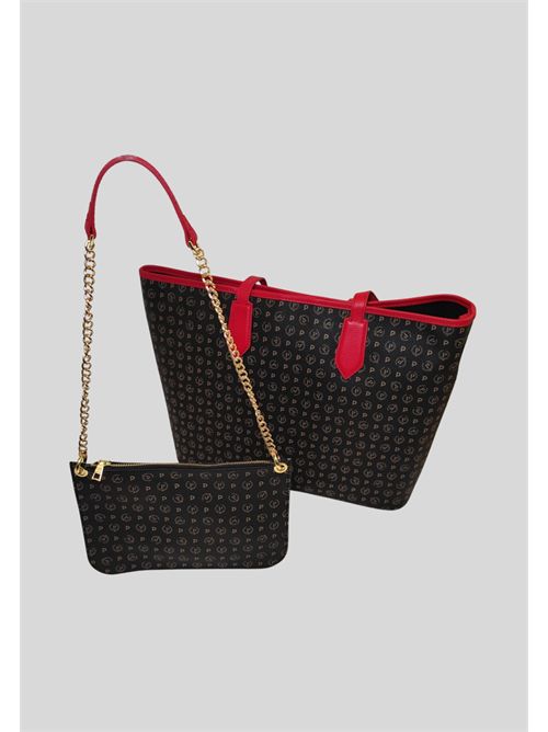 Elegant monogram shopper TE8427PP06Q1100B POLLINI | TE8427PP06Q1100BNERO