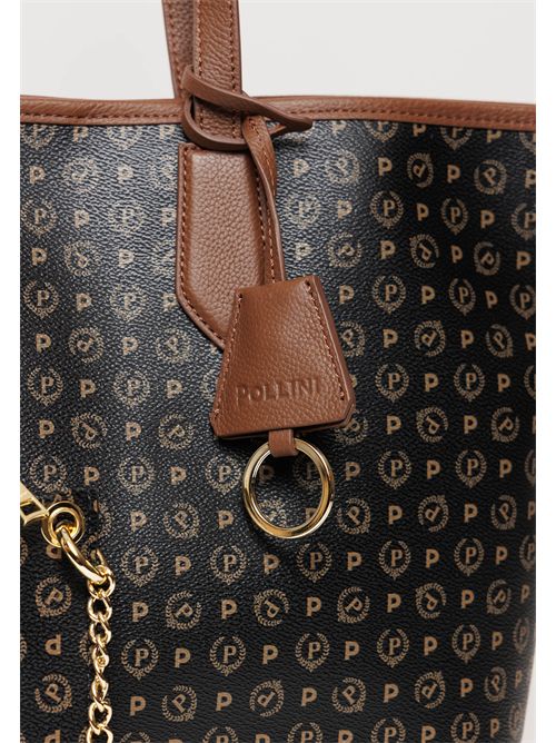  POLLINI | TE8427PP06Q1100DNERO- VIT MARRON