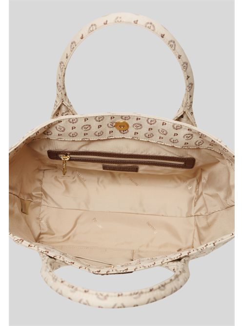 Borsa shopper in tessuto logato TE8482 POLLINI | TE8482PP0EQ6D11BCANVAS AV-ST