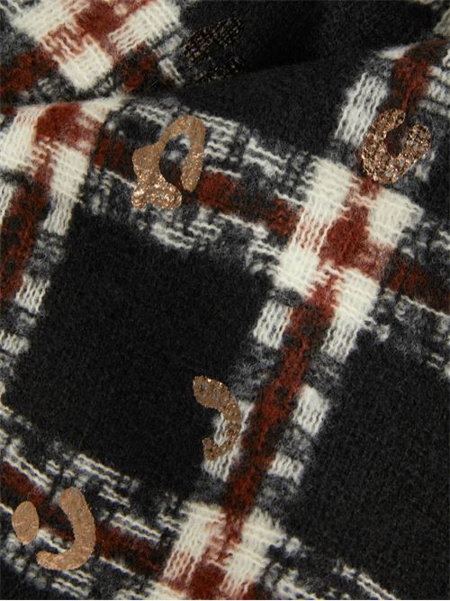 Sciarpa a quadri con frange 5CHIC MORGAN DE TOI | 5CHICNOIR-IVOIRE