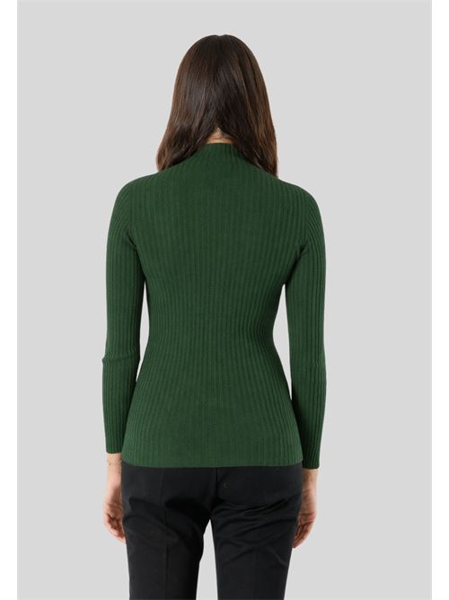 Pullover a coste sottili , con collo alto e linea aderente 3M0814 KONTATTO | 3M0814CBOSCO