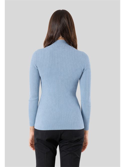 Pullover a coste sottili , con collo alto e linea aderente 3M0814 KONTATTO | 3M0814CCARTA DA ZUCCHERO