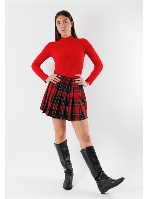 Thin ribbed pullover, with a high collar and a fitted line 3M0814 KONTATTO | 3M0814CROSSO