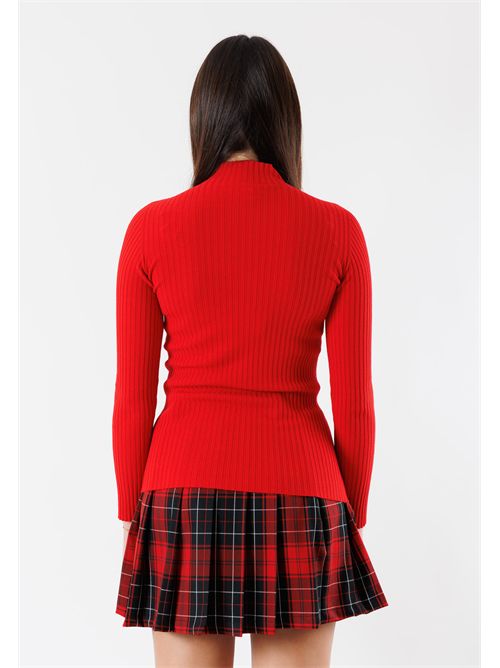 Thin ribbed pullover, with a high collar and a fitted line 3M0814 KONTATTO | 3M0814CROSSO