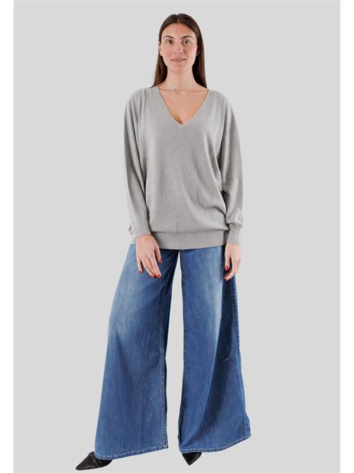 Maglia viscosa Scollo a V  linea morbida 3M0815C KONTATTO | 3M0815CGRIGIO