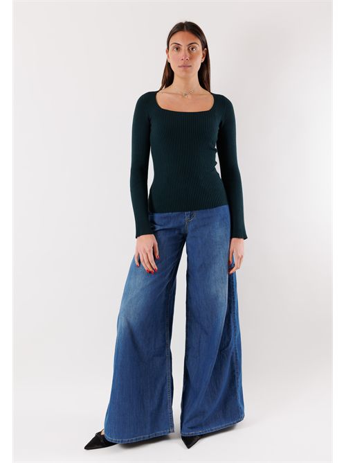 Ribbed sweater with square neckline 3M0830 KONTATTO | 3M0830CBOSCO