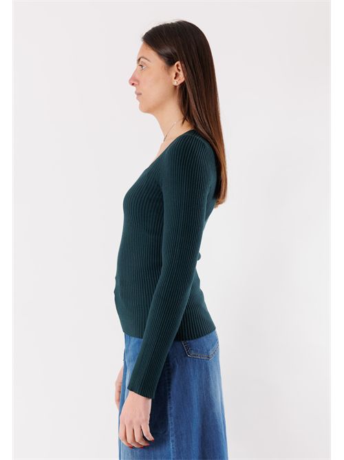 Ribbed sweater with square neckline 3M0830 KONTATTO | 3M0830CBOSCO