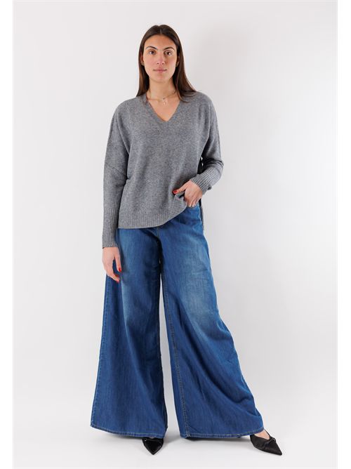 Maglia scollo a V Linea fluida 3M0842 KONTATTO | 3M0842CGRIGIO