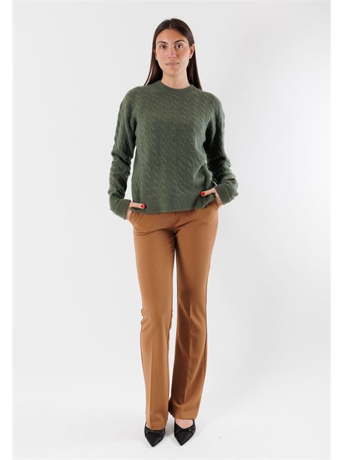 Crew neck sweater made of wool and mohair 3M0885C KONTATTO | 3M0885COLIVA