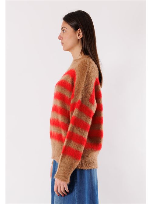 Crewneck over stripes 3M0911 KONTATTO | 3M0911CNBISC-ROSSO