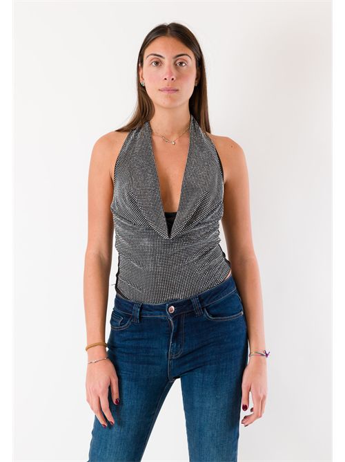 body scollo gronda con strass CHL108F KONTATTO | CHL108FARGENTO