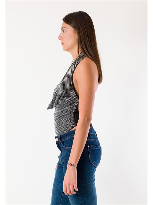 body scollo gronda con strass CHL108F KONTATTO | CHL108FARGENTO