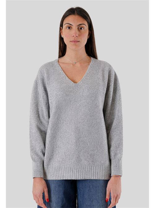 fluid V-neck top FA106N KONTATTO | FA106NGRIGIO MEL