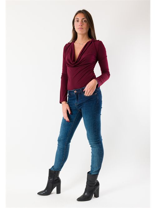 Body elegante drappeggiato MR5038 KONTATTO | MR5038FBORDEUX