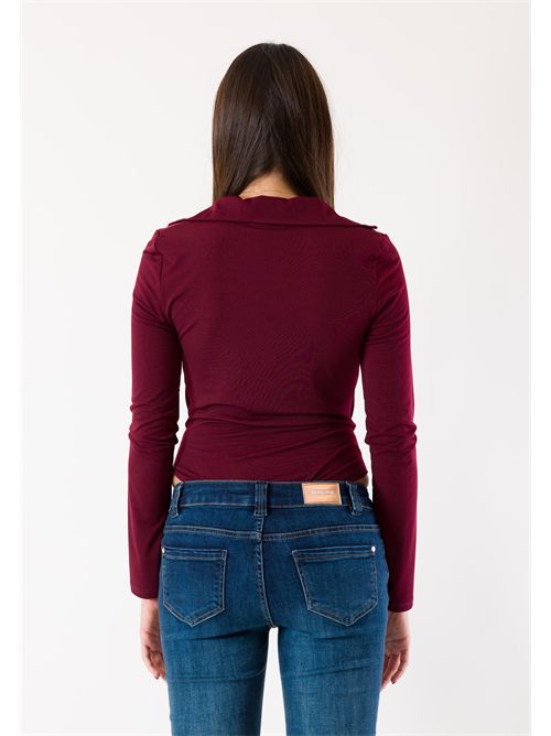 Body elegante drappeggiato MR5038 KONTATTO | MR5038FBORDEUX