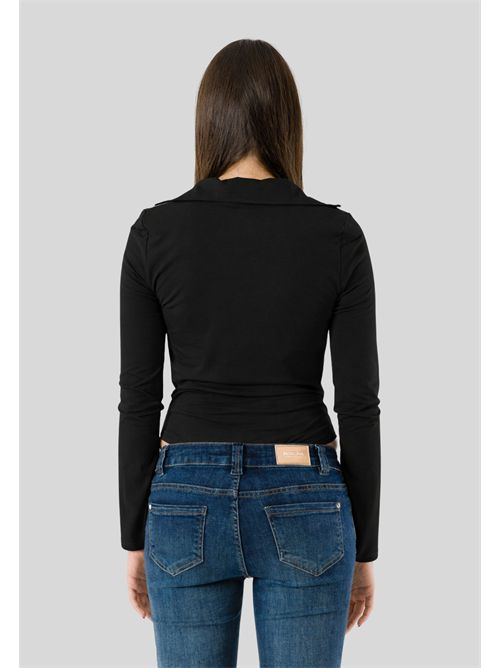 Elegant Draped Bodysuit MR5038 KONTATTO | MR5038FNERO