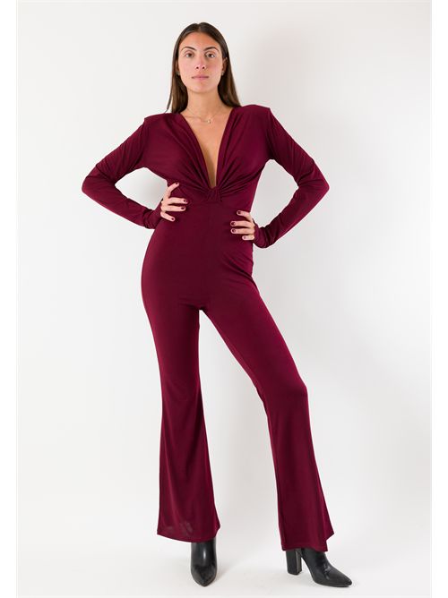 Tuta a zampa con spalline MR5039 KONTATTO | MR5039FBORDEAUX