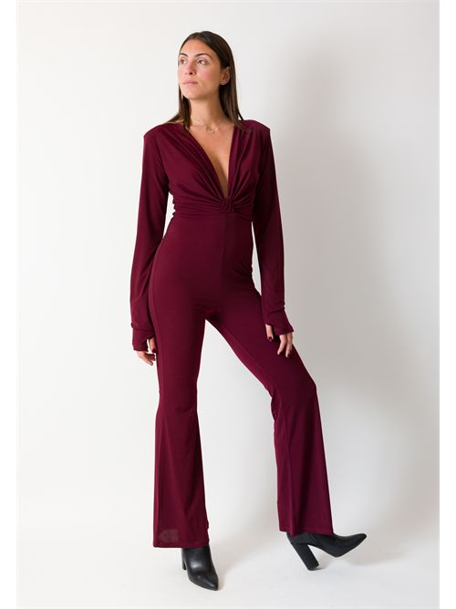 Tuta a zampa con spalline MR5039 KONTATTO | MR5039FBORDEAUX