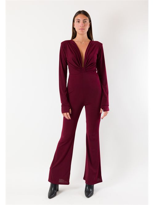 Tuta a zampa con spalline MR5039 KONTATTO | MR5039FBORDEAUX