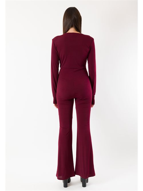 Tuta a zampa con spalline MR5039 KONTATTO | MR5039FBORDEAUX