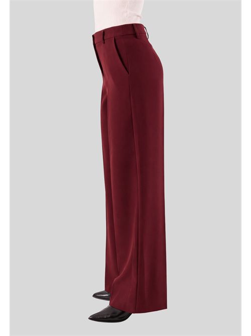 palazzo pants with side pockets and zip closure AI25581 MESANGE | AI25581BORDEAUX