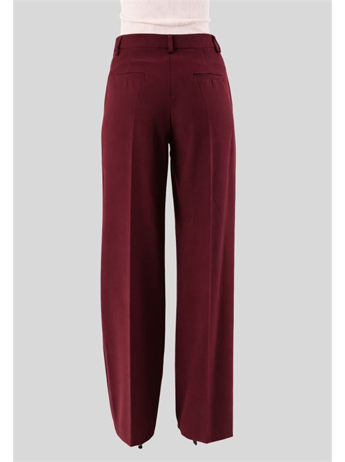palazzo pants with side pockets and zip closure AI25581 MESANGE | AI25581BORDEAUX
