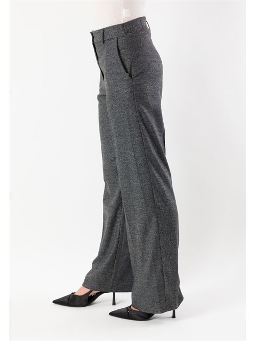 pantalone flanella melange AI25644 MESANGE | AI25644BIANCO-NERO