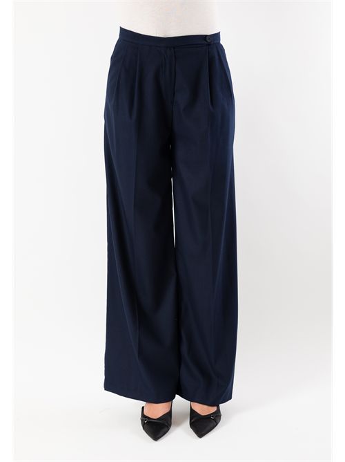 plain flannel trousers AI25646 MESANGE | AI25646BLU