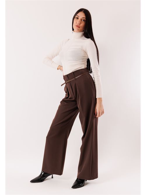 Pants with monoline belt AI25737 MESANGE | AI25737MORO