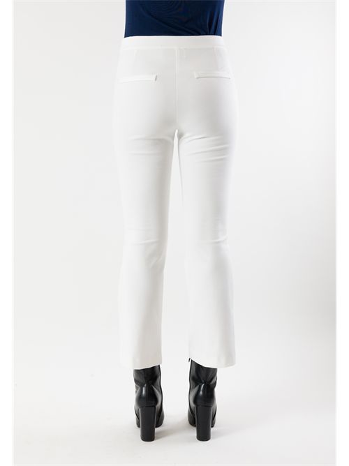 pantaloni a zampa punto milano AI25745 MESANGE | AI25745BIANCO