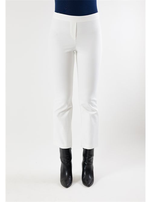 pantaloni a zampa punto milano AI25745 MESANGE | AI25745BIANCO