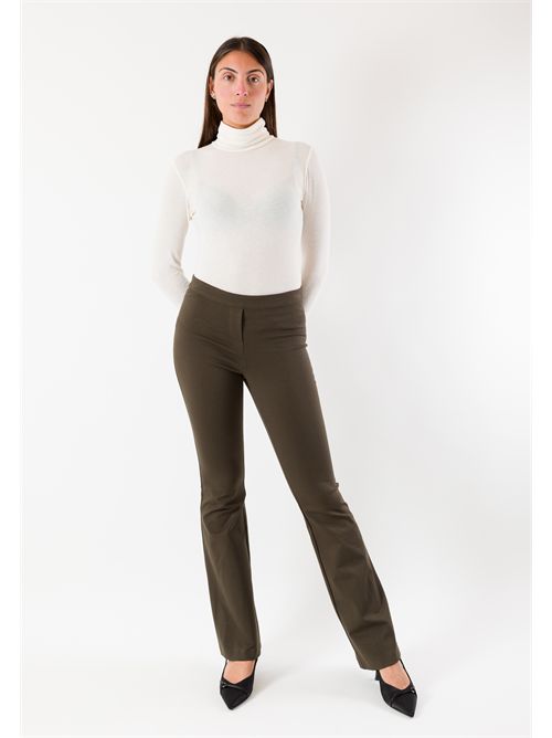 flared pants Milano stitch AI25745 MESANGE | AI25745MILITARE