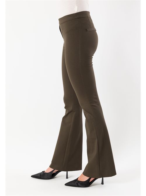 pantaloni a zampa punto milano AI25745 MESANGE | AI25745MILITARE