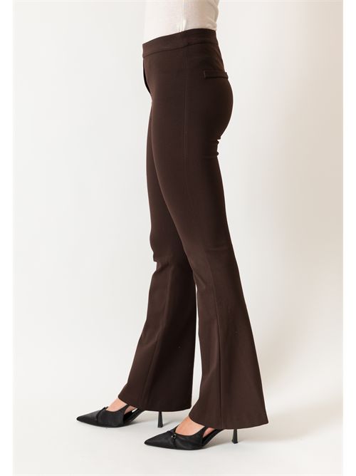 pantaloni a zampa punto milano AI25745 MESANGE | AI25745MORO