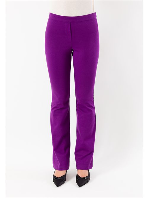 pantaloni a zampa punto milano AI25745 MESANGE | AI25745VIOLA